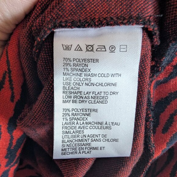 Urban Outfitters One Shoulder Red Animal Print Top Medium Y2K 90s Streetwear - Picture 8 of 8